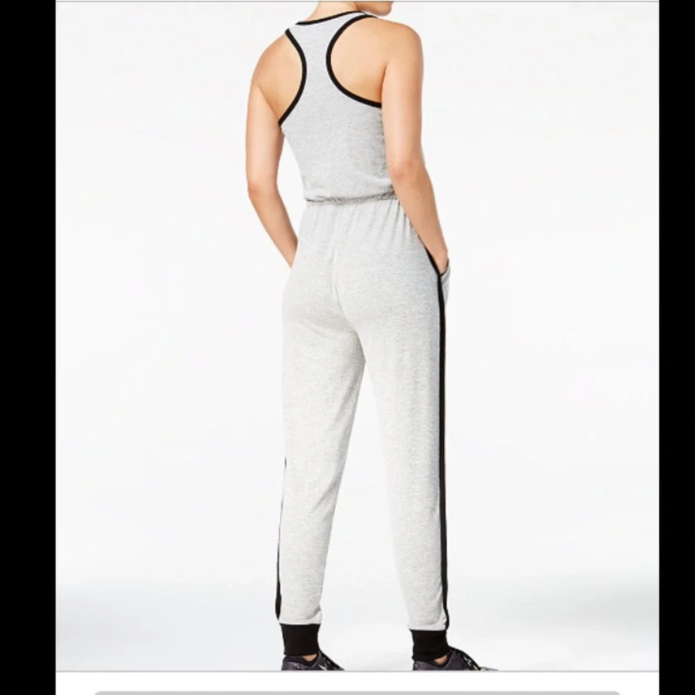 Material girl stretchy gray racerback Sweats loungewear Jumper  jumpsuit XL